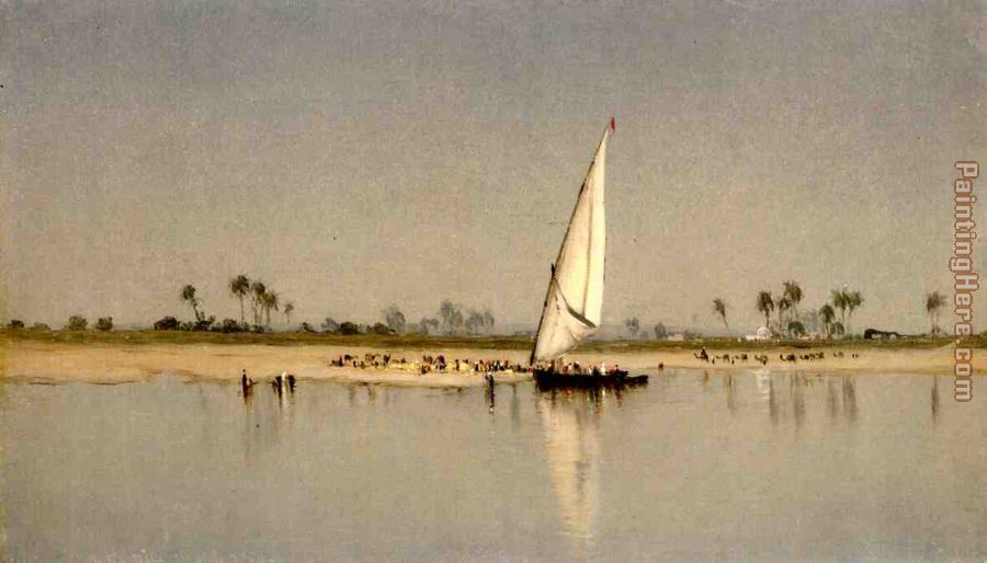 A Sketch on the Nile painting - Sanford Robinson Gifford A Sketch on the Nile art painting